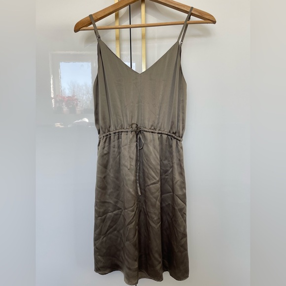 Babaton Dresses & Skirts - Aritzia Babton 100% silk taupe Sleeveless Dress size xs